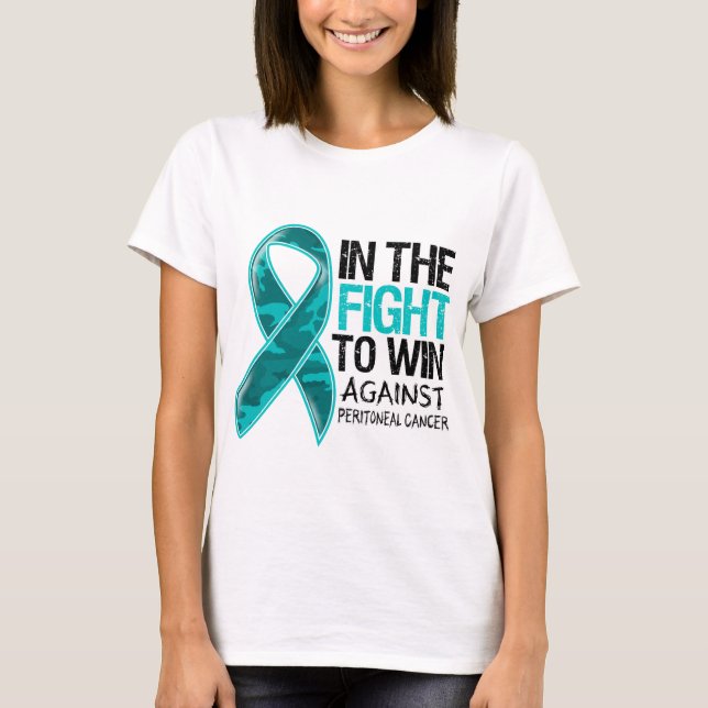 T-shirts Cancer Peritoneal - Lutar Para Ganhar (Frente)