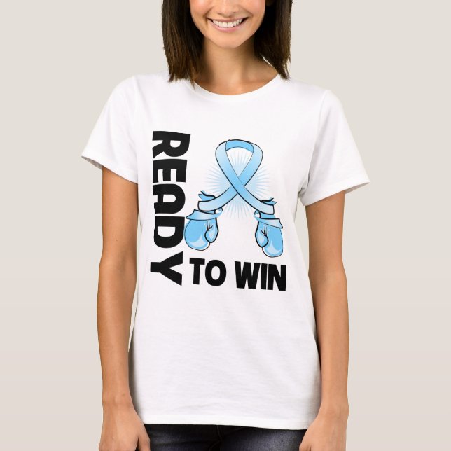 T-shirts Cancer Prostate Pronto Para Ganhar (Frente)