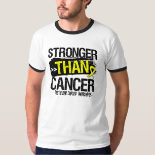 T-shirts Cancer Testicular - mais forte do que o cancer