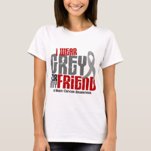 T-shirts Cancro cerebral eu visto o cinza para meu amigo