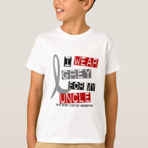 T-shirts CANCRO CEREBRAL eu visto o cinza para meu tio 37