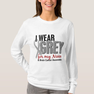 T-shirts CANCRO CEREBRAL eu visto o cinza para minha