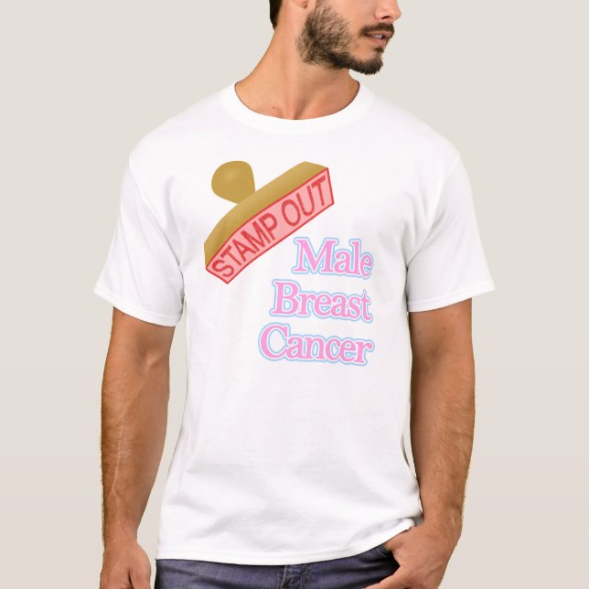 T-shirts Cancro da mama masculino (Frente)