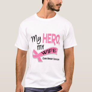 T-shirts Cancro da mama MEU HERÓI, MINHA ESPOSA 42