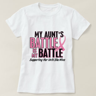 T-shirts Cancro da mama minha BATALHA DEMASIADO 1 tia