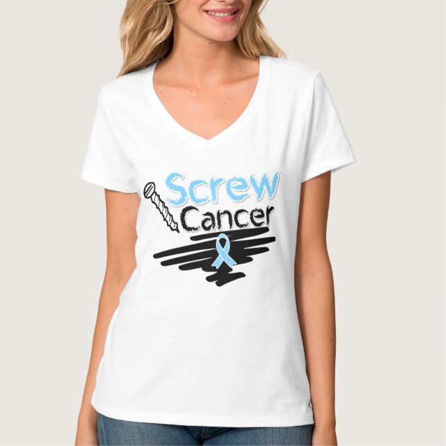 T-shirts Cancro da próstata engraçado do parafuso (Frente)