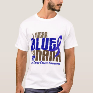 T-shirts Cancro do cólon EU VISTO o AZUL PARA MINHA NANA