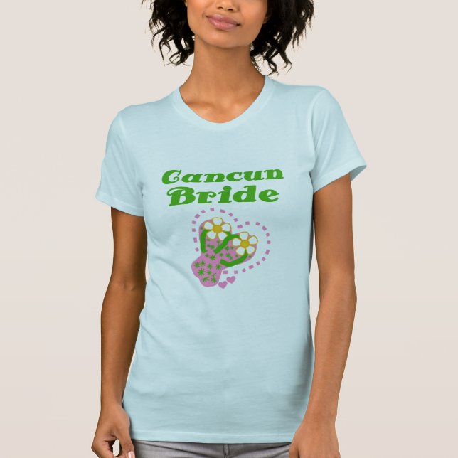 T-shirts Cancun Bride (Frente)