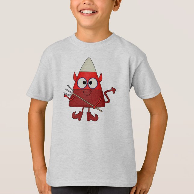 T-shirts Candy Corn Devil Halloween (Frente)