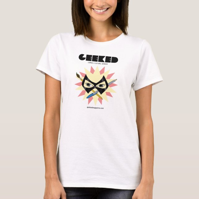 T-shirts Caneta da máscara do compartimento de GEEKED e (Frente)