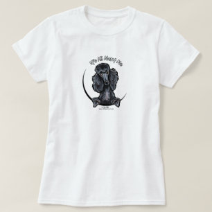 T-shirts Caniche padrão preta IAAM