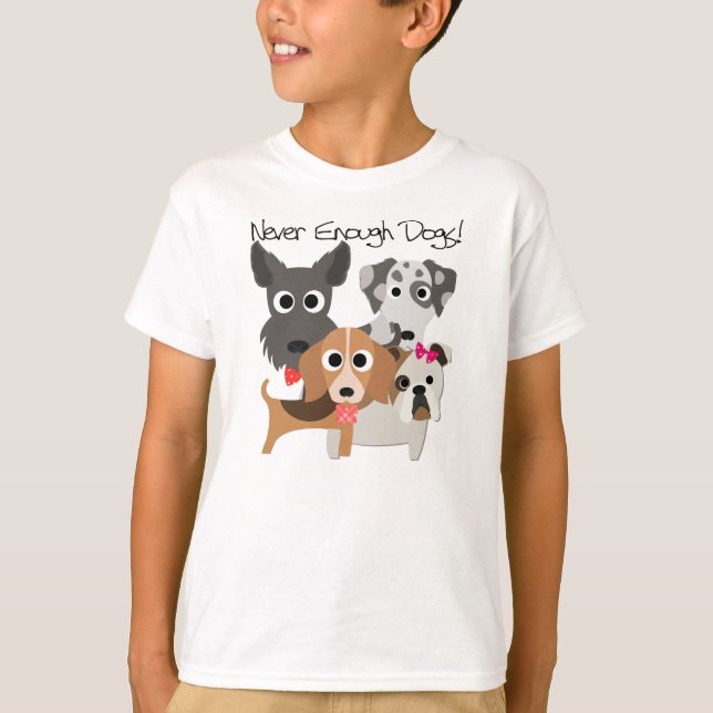 T-shirts Caninos Nunca Suficientes (Frente)