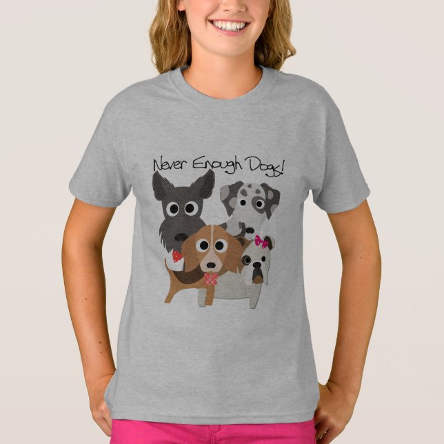 T-shirts Caninos Nunca Suficientes (Frente)