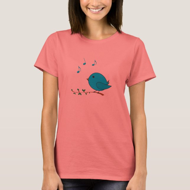 T-shirts cantando passarinho azul (Frente)