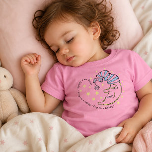T-shirts Cante-me uma Música de Ninar, Bebê Crescente Lunar
