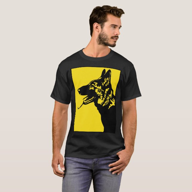 T-shirts cão-beware (Frente Completa)
