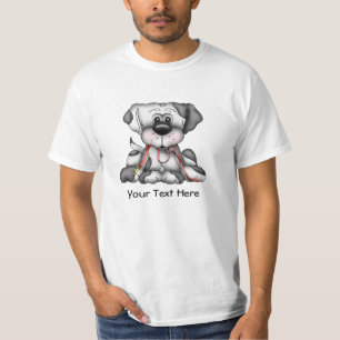 T-shirts Cão com a trela (customizável)