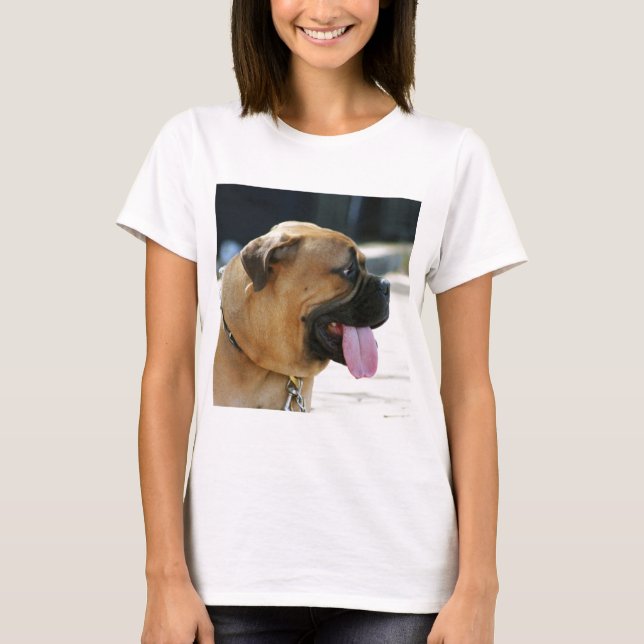 T-shirts Cão de Bullmastiff (Frente)