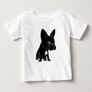 T-shirts Cão de filhote de cachorro preto engraçado do