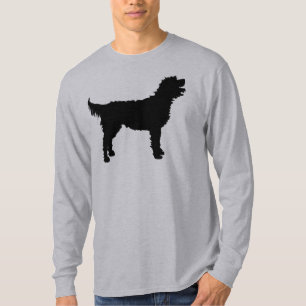 T-shirts Cão de Labradoodle (no preto)