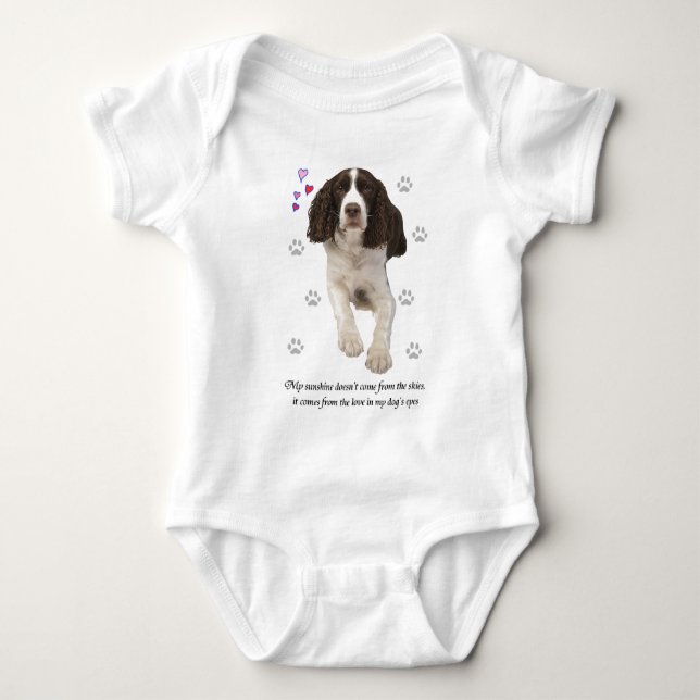 T-shirts Cão do Spaniel de Springer inglês (Frente)