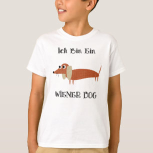 T-shirts Cão do Wiener de Ein do bin de Ich eu sou um