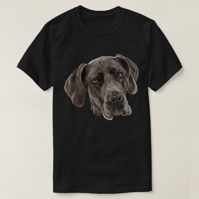 T-shirts Cão Dogue Alemão (Frente do Design)