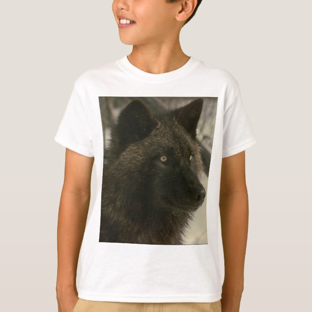 T-shirts Cão Lobo Negro (Frente)