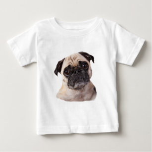 T-shirts cão pequeno bonito do pug