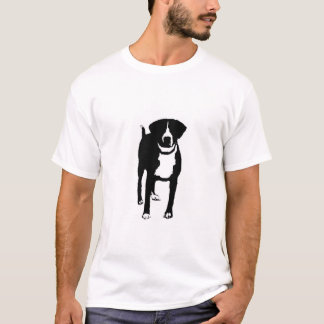 T-shirts cão preto e branco