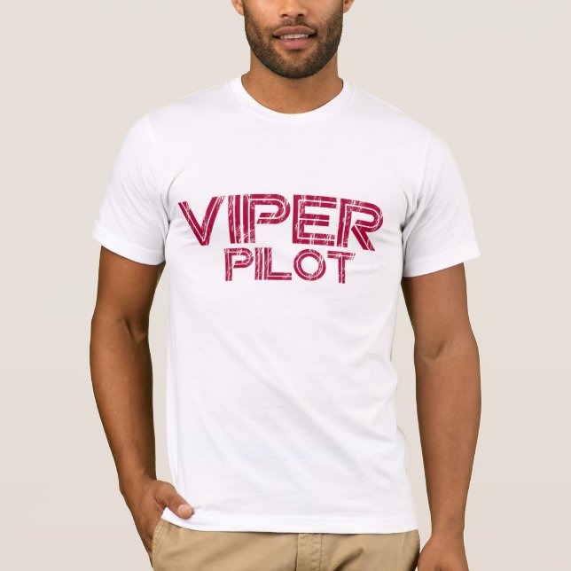 T-shirts Capa curta piloto T da víbora (Frente)