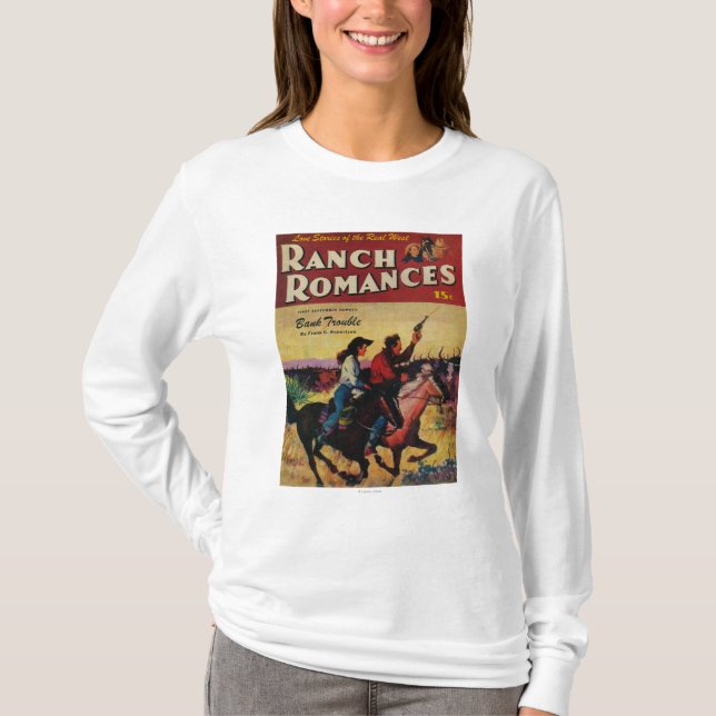 T-shirts Capa de revista dos romances do rancho (Frente)
