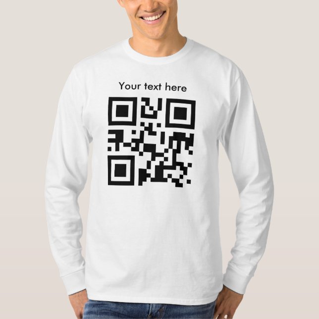 T-shirts Capa longa, cabida (texto feito sob encomenda) (Frente)