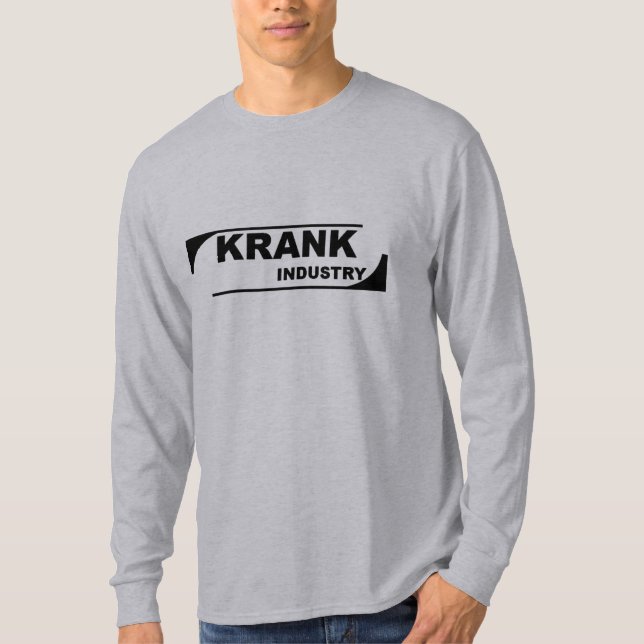 T-shirts Capa longa cinzenta da indústria de Krank (Frente)