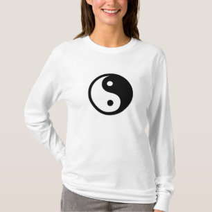 T-shirts Capa longa das senhoras de Yin Yang