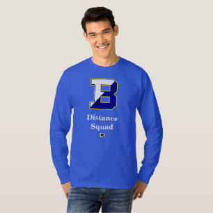 T-shirts Capa longa T do pelotão da distância dos homens