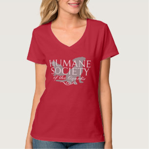 T-shirts Capa Nano vermelho escuro do Short do V-Pescoço d