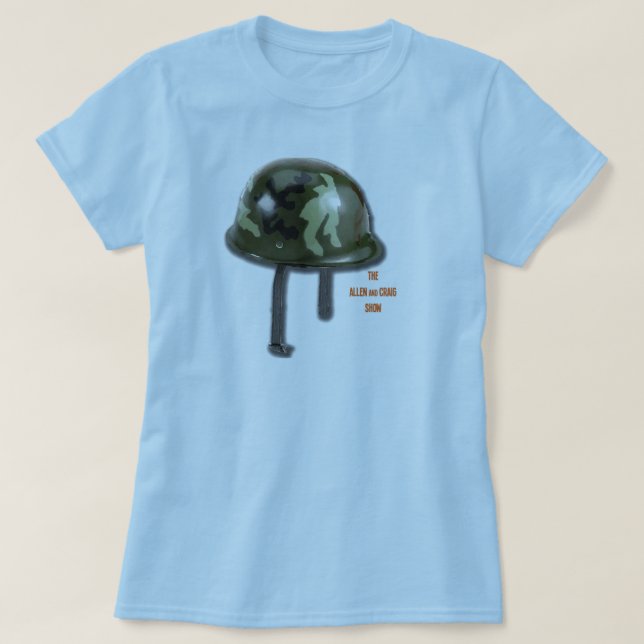 T-shirts Capacete do exército (Frente do Design)