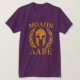 T-shirts Capacete espartano do Grunge de Molon Labe (Frente do Design)