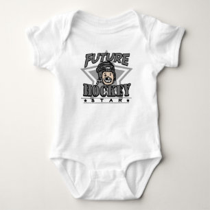 T-shirts Capacete futuro do preto da estrela do hóquei