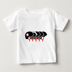 T-shirts Capacetes de Derby do rolo (design preto)