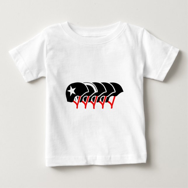 T-shirts Capacetes de Derby do rolo (design preto) (Frente)