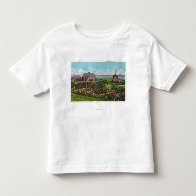 T-shirts Cape Cod, MassachusettsView das casas pelo (Frente)