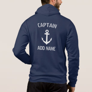 T-shirts Capitão de navio-âncora náutico azul-marinho perso