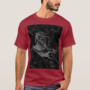 T-shirts Capricórnio Constelação Map Hevelius 1690 em Pr