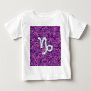T-shirts Capricórnio Zodiac Símbolo Fuchsia Digital Camoufl