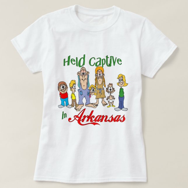 T-shirts Captivo detido no Arkansas (Frente do Design)