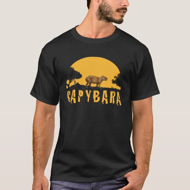 T-shirts Capybara Sunset (Frente)