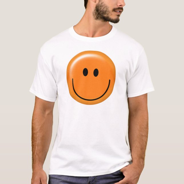 T-shirts Cara alaranjada feliz (Frente)