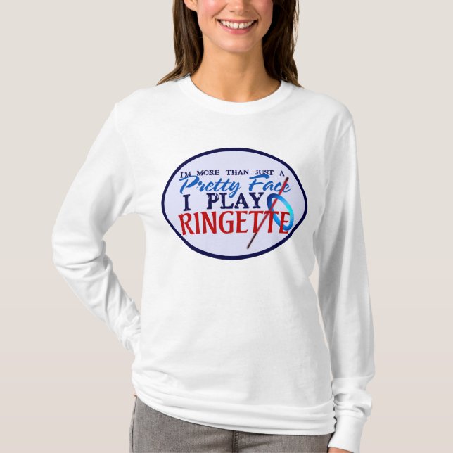 T-shirts Cara bonito de Pixart Ringette (Frente)